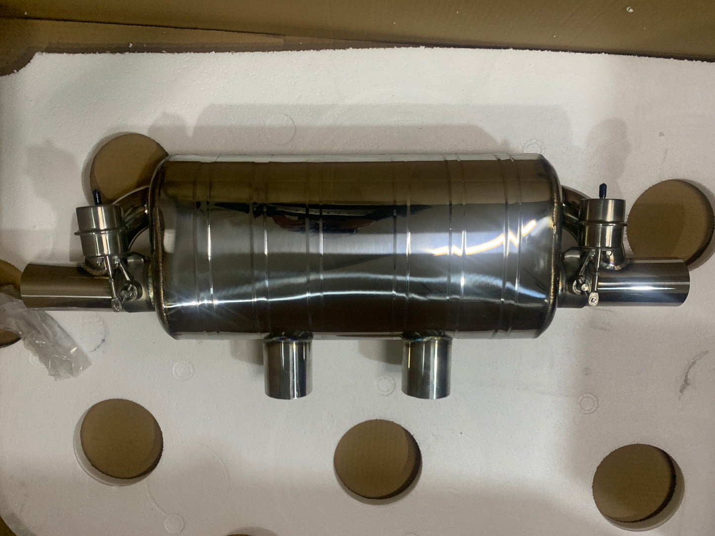 Dual Inlet T Style Valve Muffler Exhaust With Remote and Module