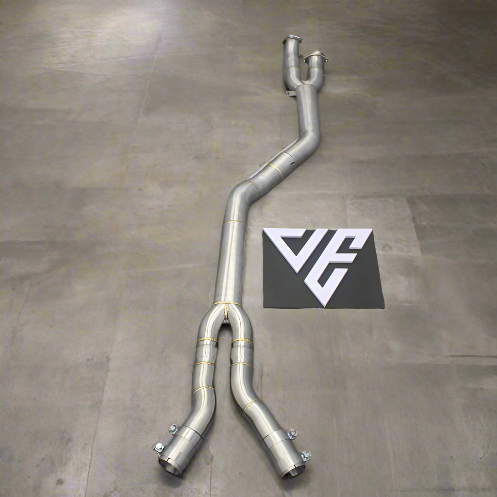 BMW G8X M3 / M4 Single Mid Pipe (Brace Included)