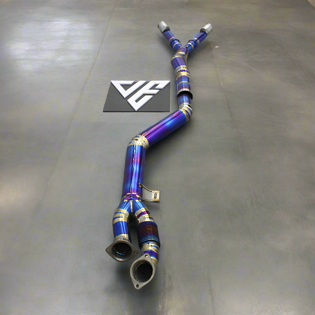 BMW G8X M3 / M4 Single Mid Pipe (Brace Included)