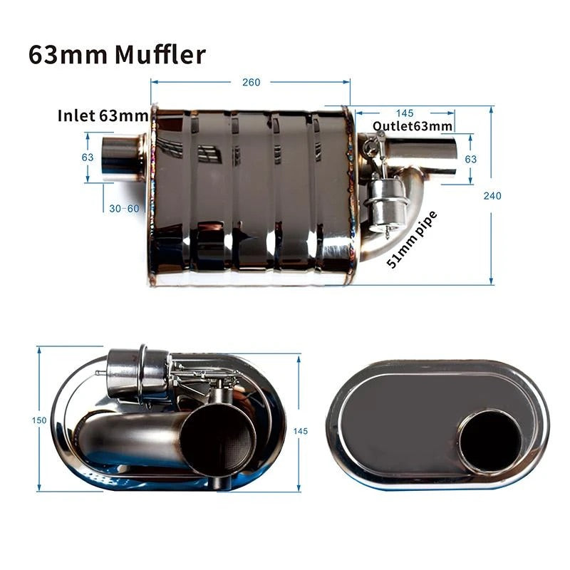 Universal Valve Muffler With Remote and Module